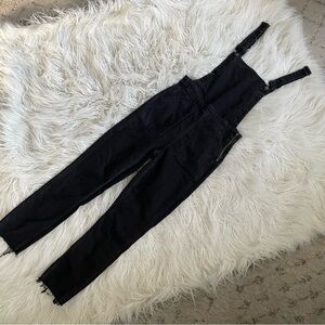 Madewell Black Denim Overalls